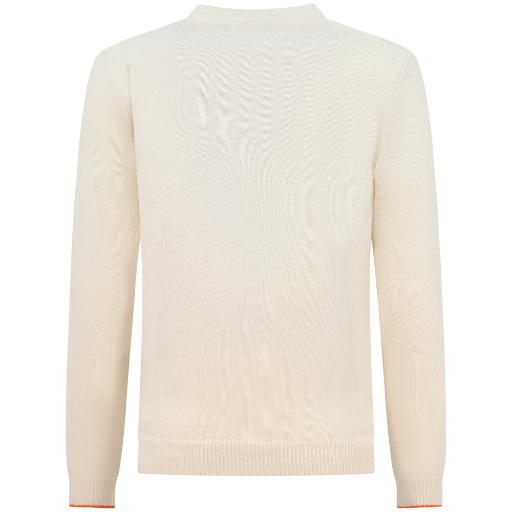 Maglione bianco con mini logo per uomo