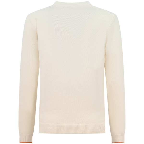 Maglione bianco con mini logo per uomo