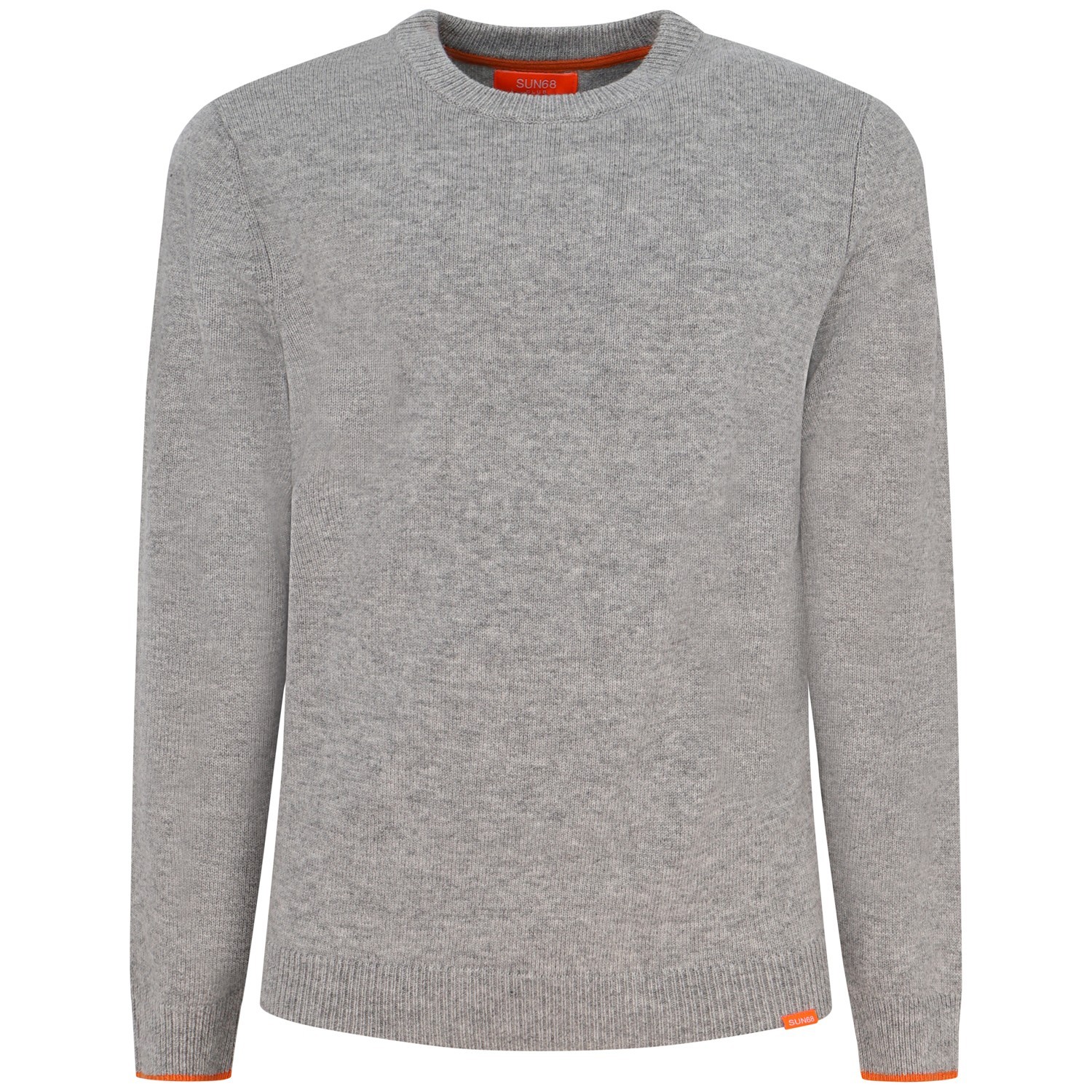 Maglione grigio con mini logo per uomo