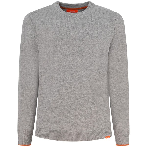 Maglione grigio con mini logo per uomo