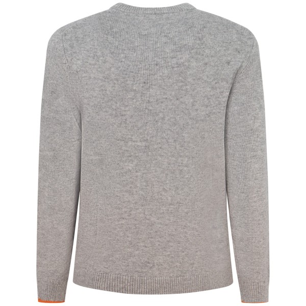Maglione grigio con mini logo per uomo