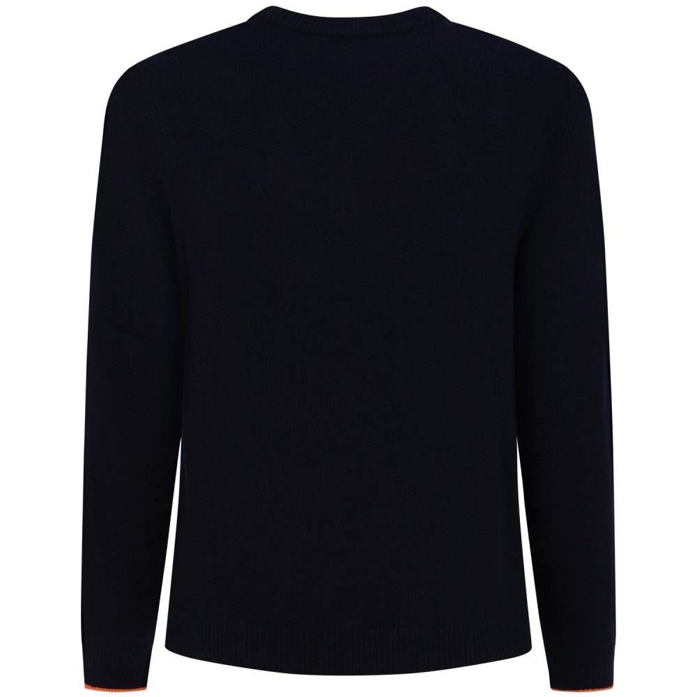 Maglione blu con mini logo per uomo