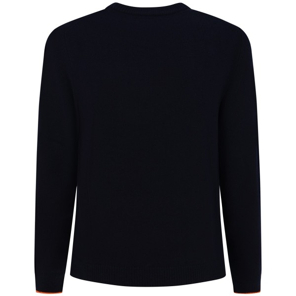 Maglione blu con mini logo per uomo