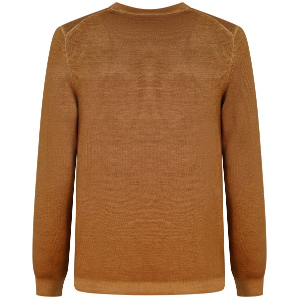 Maglione marrone con mini logo per uomo