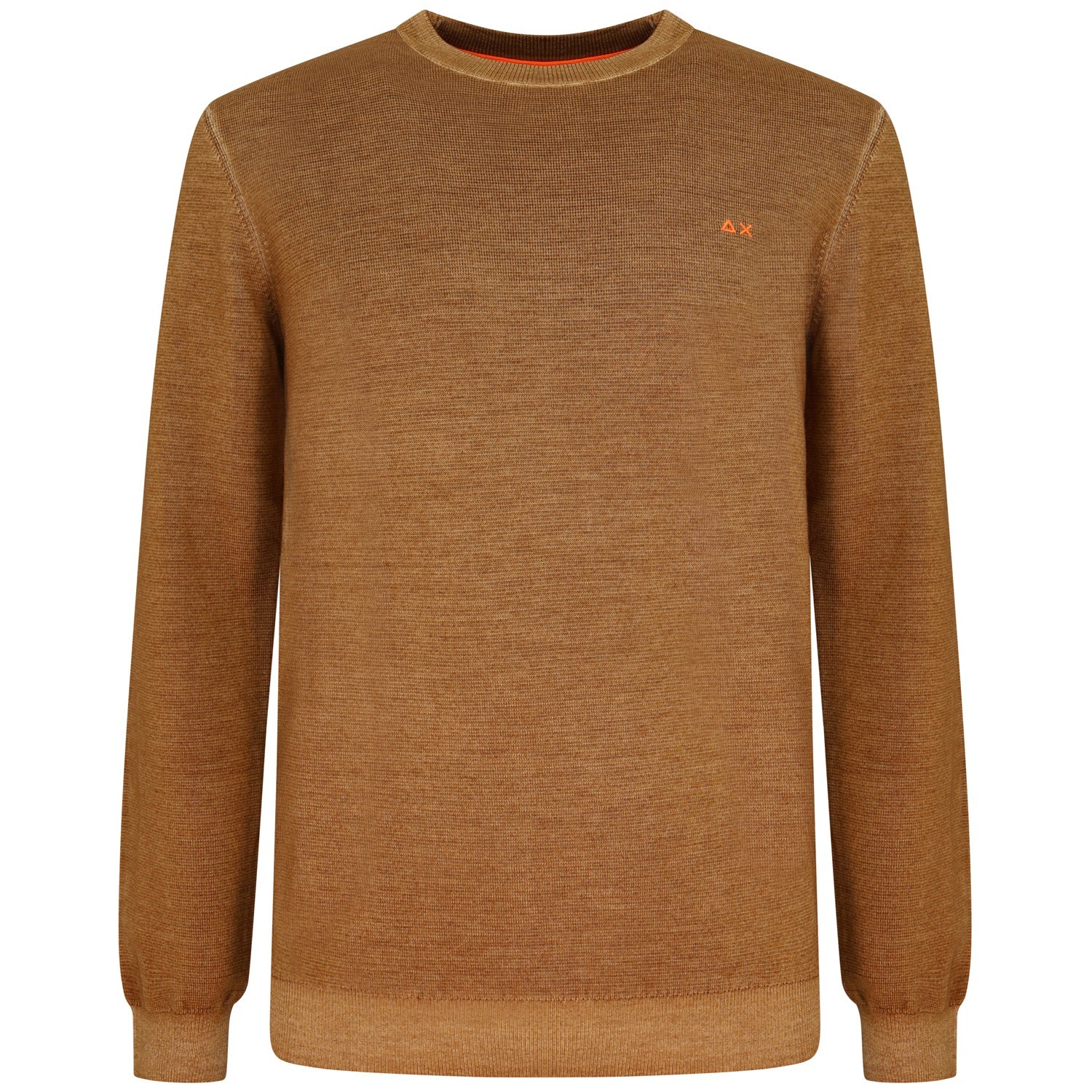 Maglione marrone con mini logo per uomo