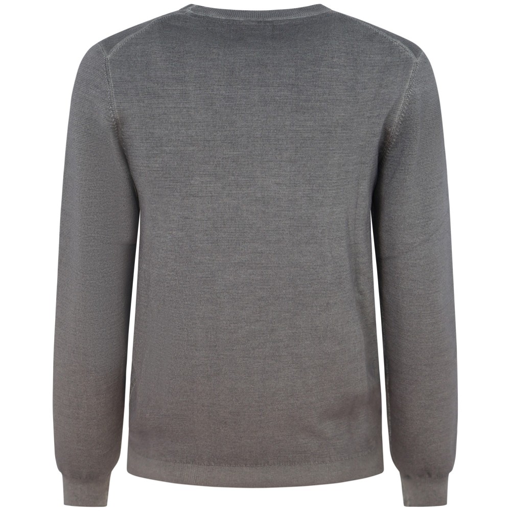 Maglione grigio con mini logo per uomo
