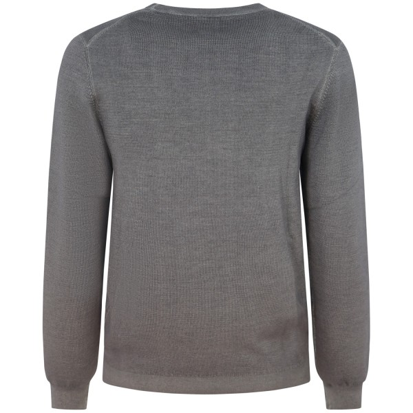 Maglione grigio con mini logo per uomo