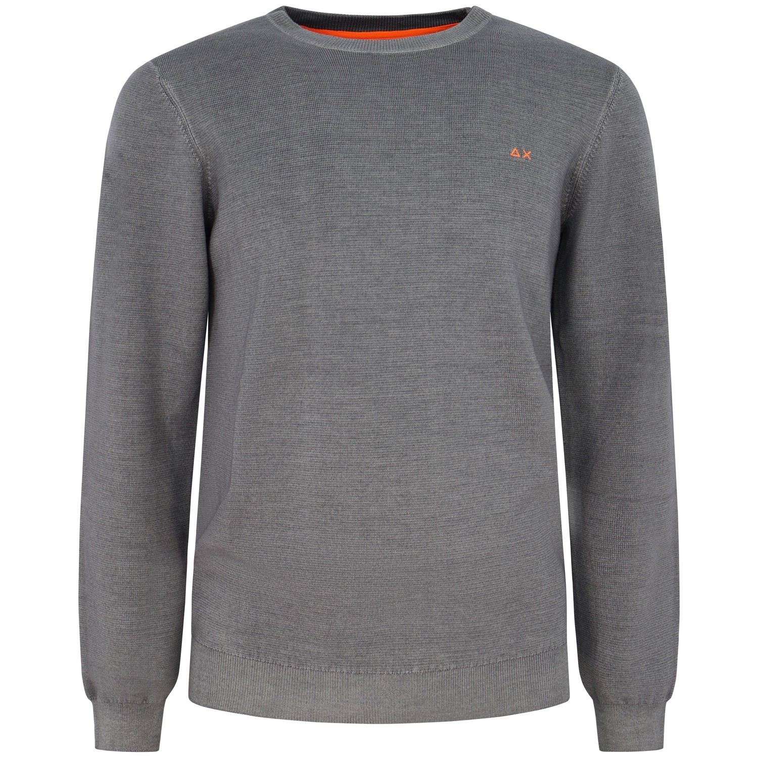Maglione grigio con mini logo per uomo