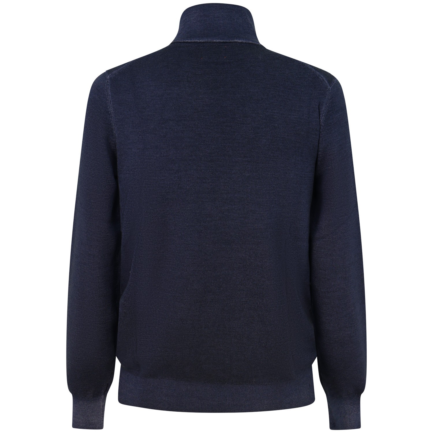 Cardigan blu con mini logo per uomo 2