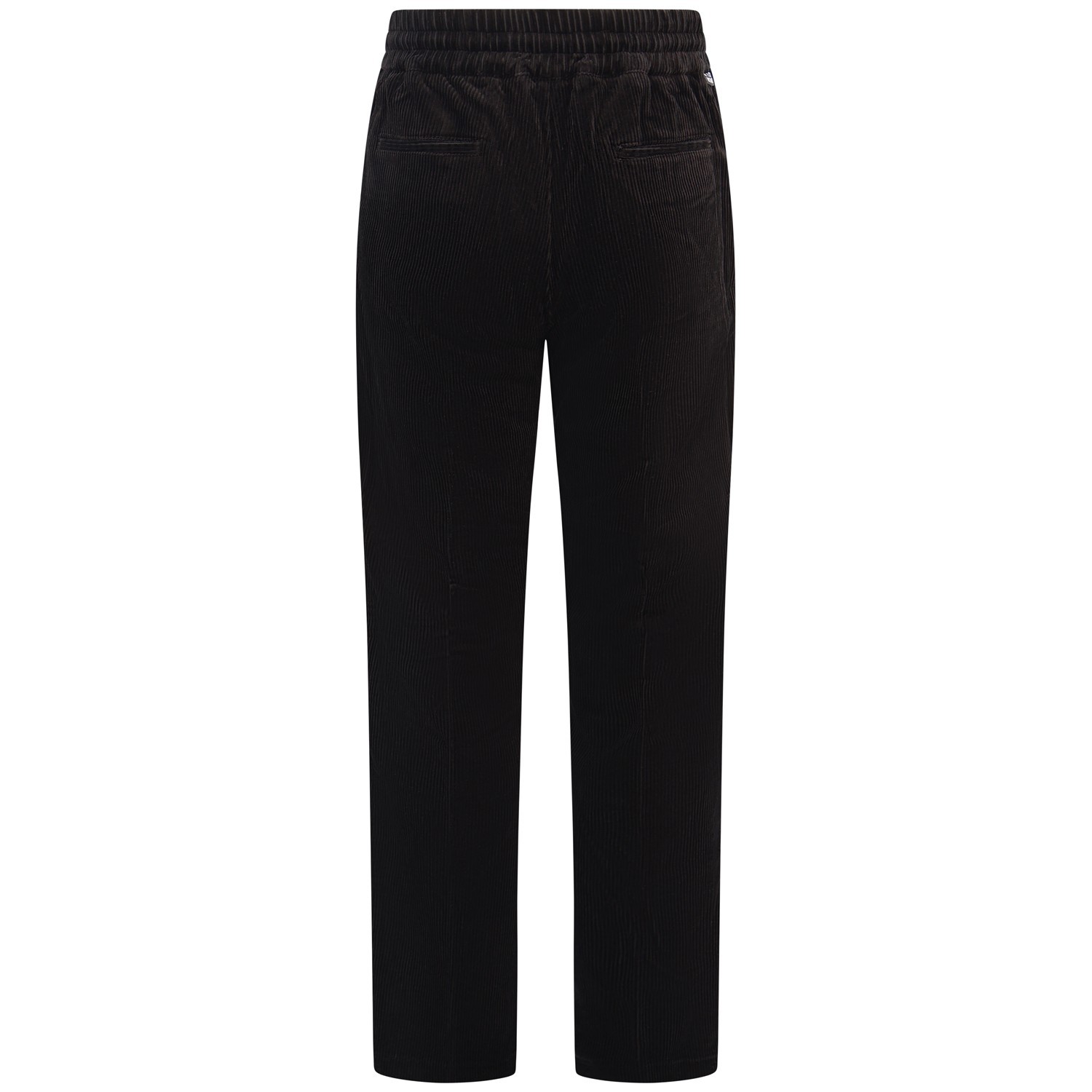 Pantalone nero in velluto con mini logo per uomo 2