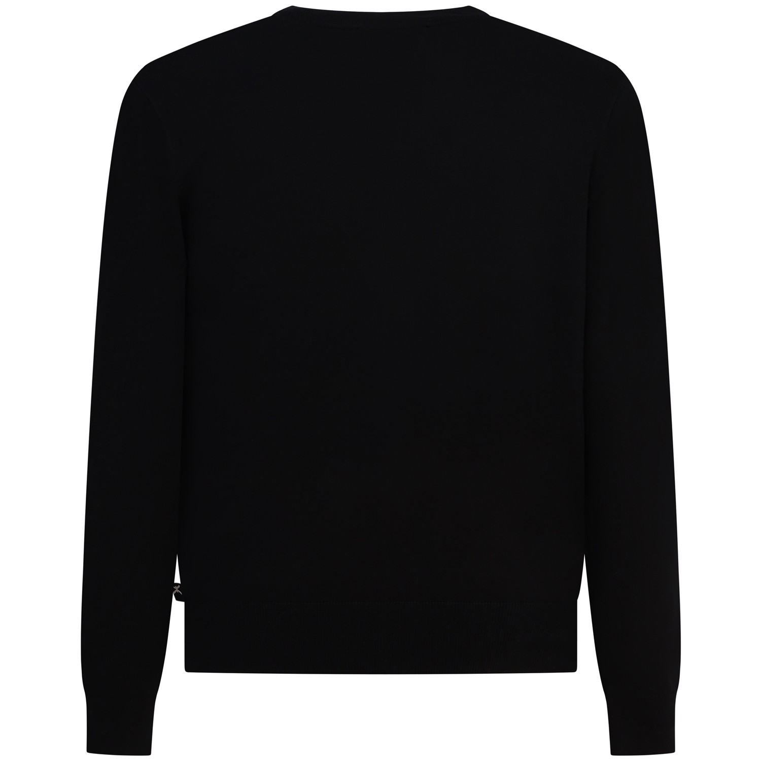 Cardigan nero con mini logo per uomo 2