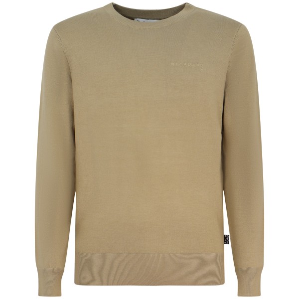 Maglione beige con mini logo per uomo