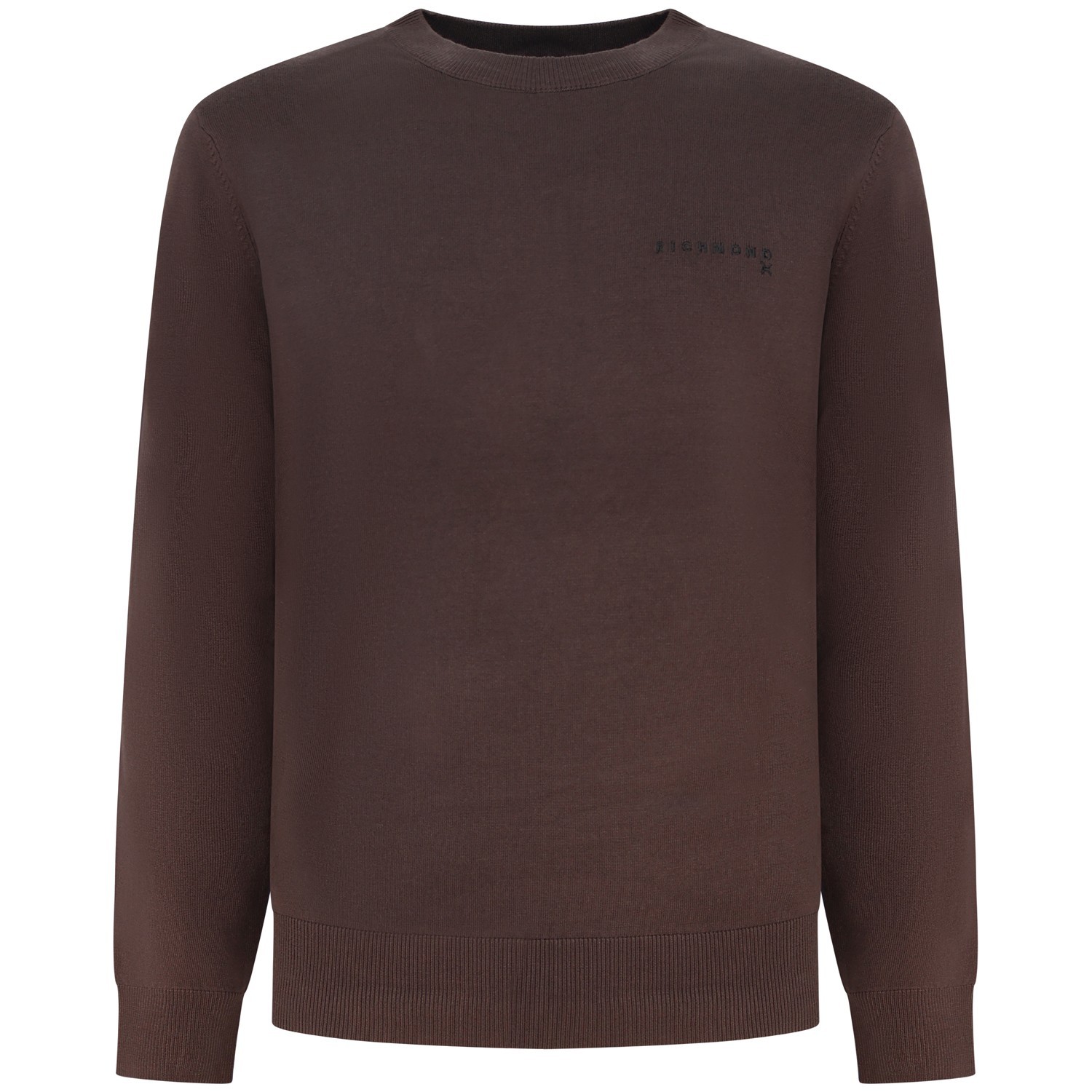 Maglione marrone con mini logo per uomo