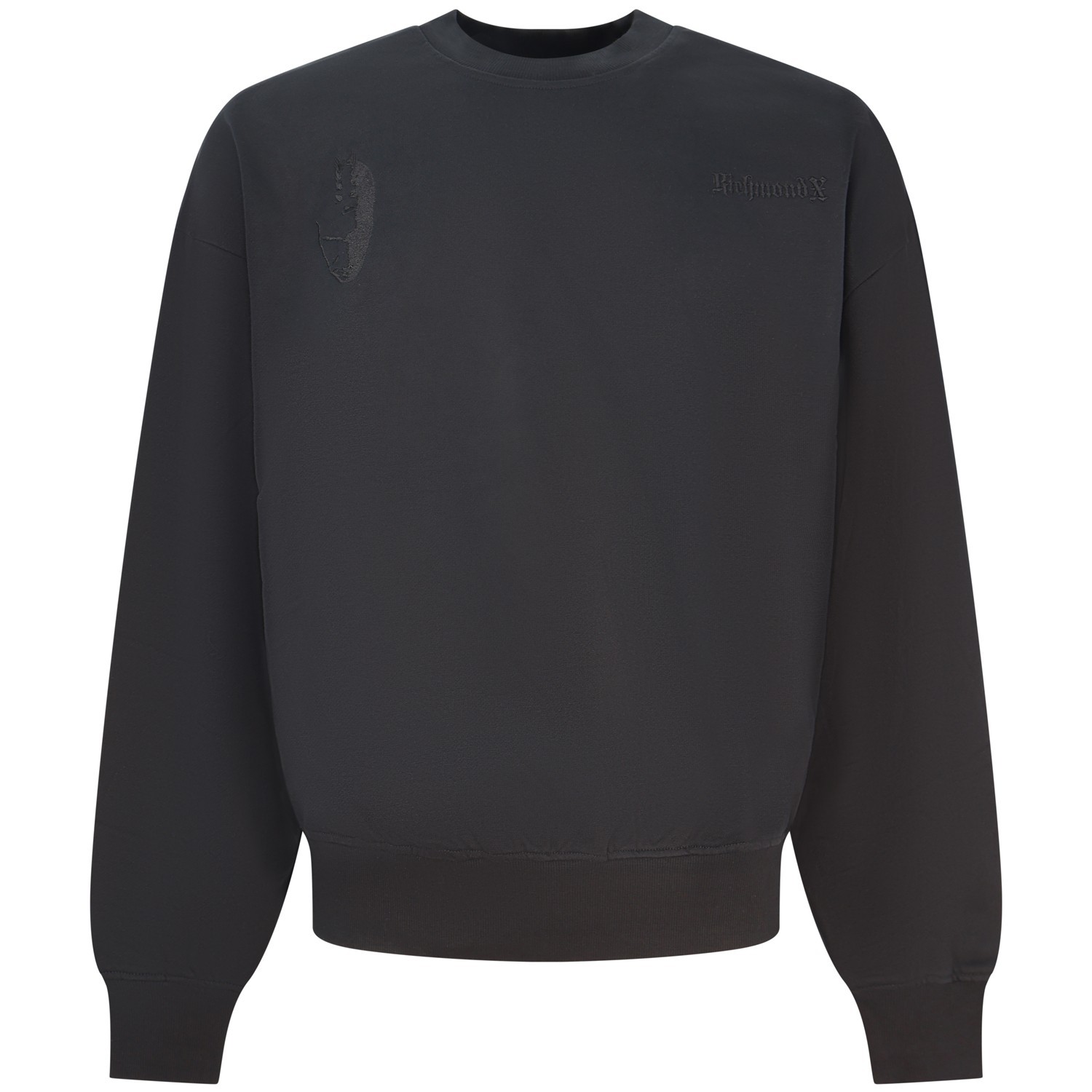 Felpa nera con logo per uomo 2
