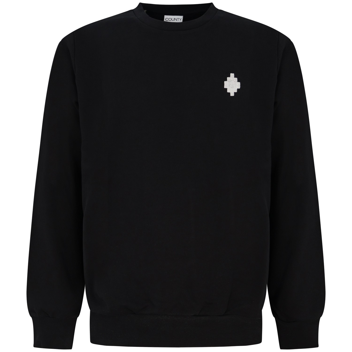 Felpa nera con logo per uomo