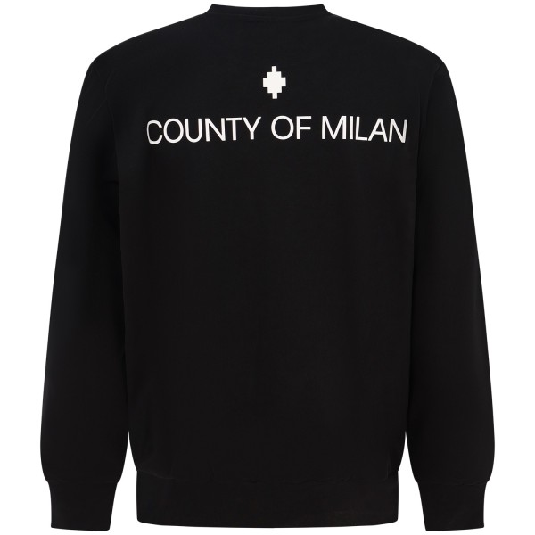 Felpa nera con logo per uomo