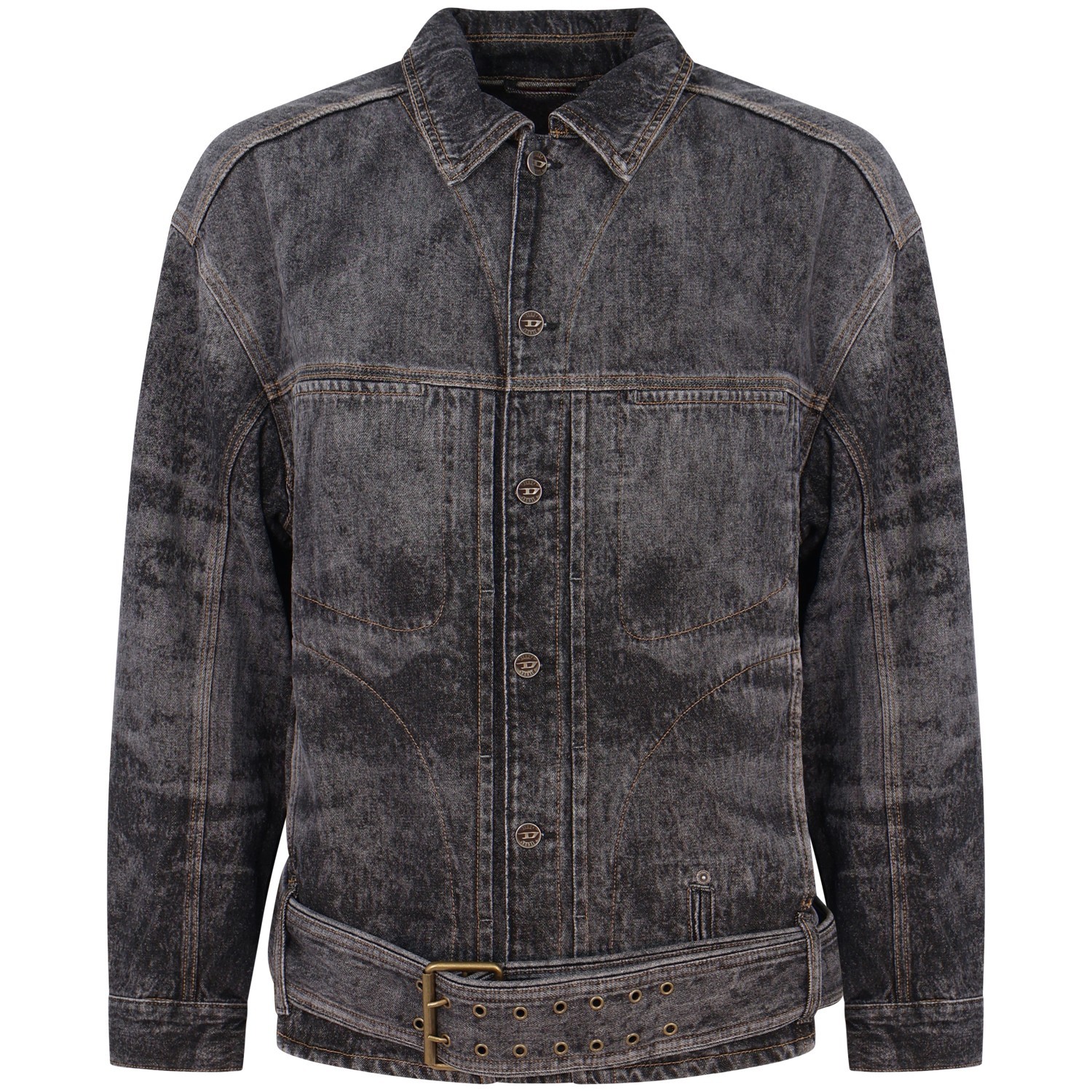 Giubbotto grigio in jeans per uomo