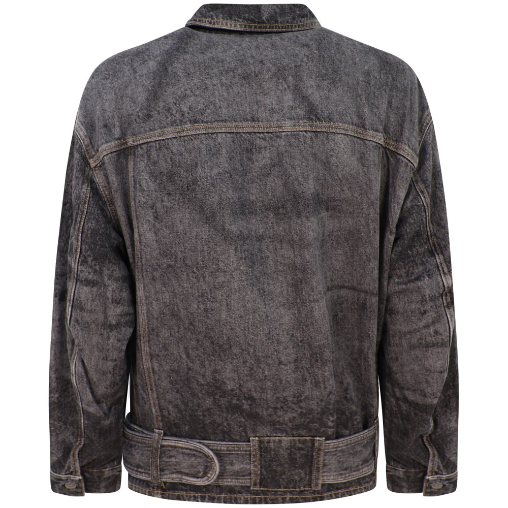 Giubbotto grigio in jeans per uomo