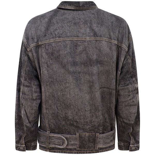 Giubbotto grigio in jeans per uomo