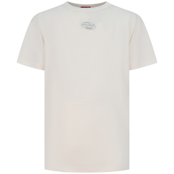 T-shirt bianca con mini logo per uomo