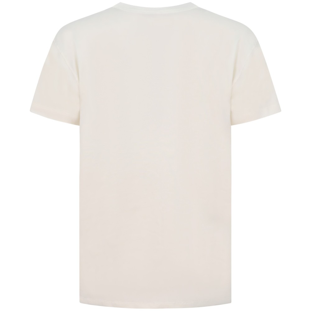 T-shirt bianca con mini logo per uomo
