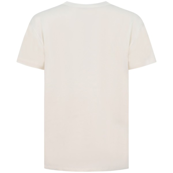 T-shirt bianca con mini logo per uomo
