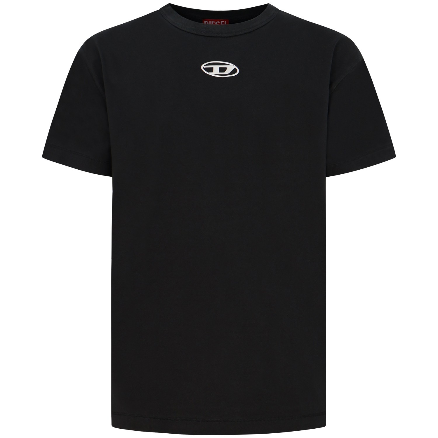T-shirt nera con mini logo per uomo