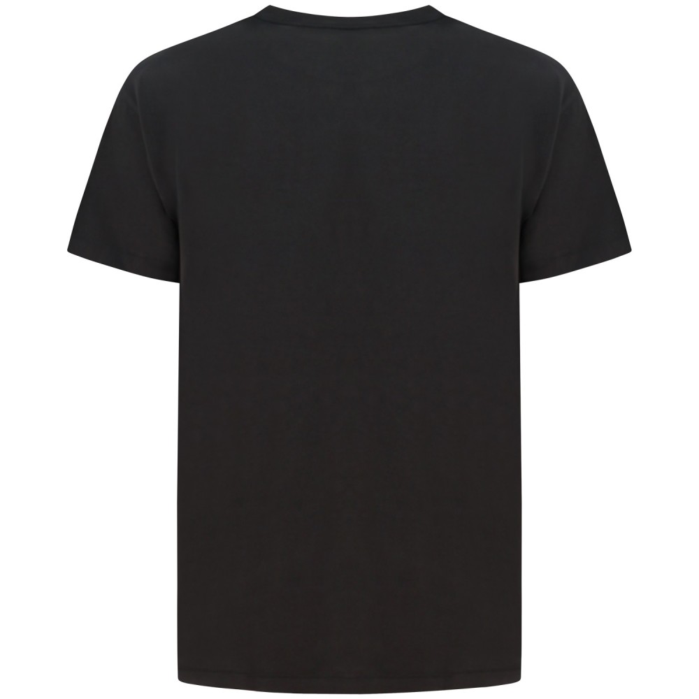 T-shirt nera con mini logo per uomo