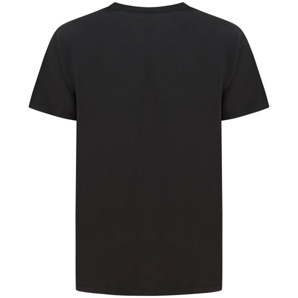 T-shirt nera con mini logo per uomo