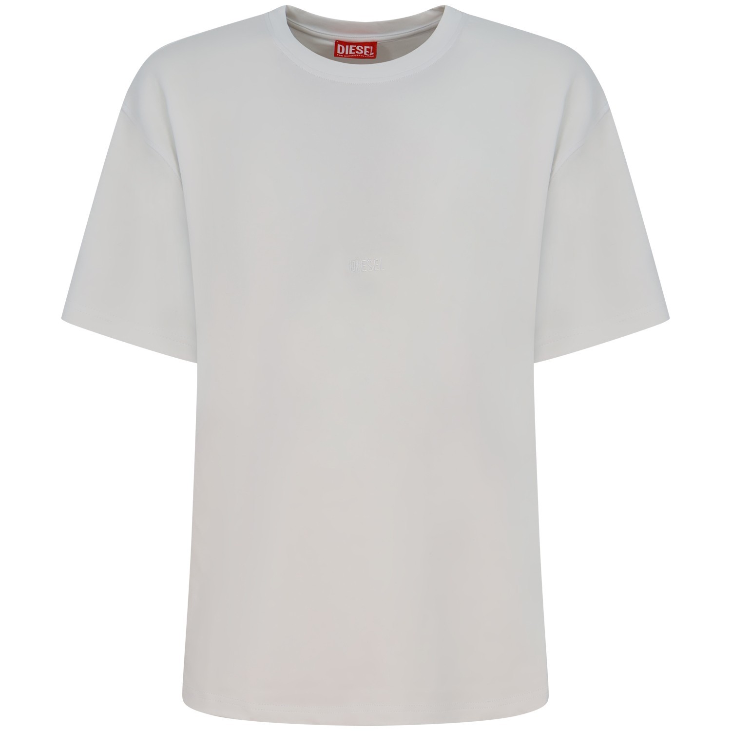 T-shirt bianca con mini logo centrale per uomo
