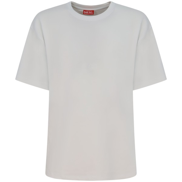 T-shirt bianca con mini logo centrale per uomo