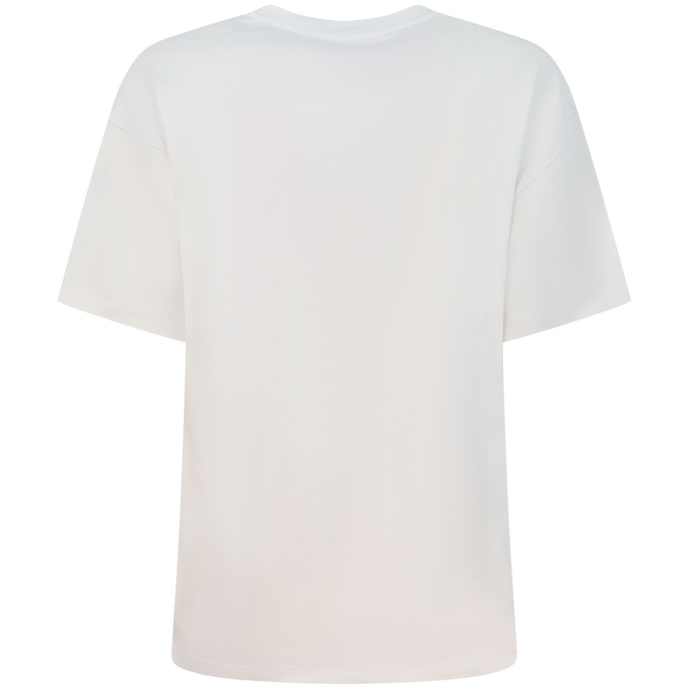 T-shirt bianca con mini logo centrale per uomo