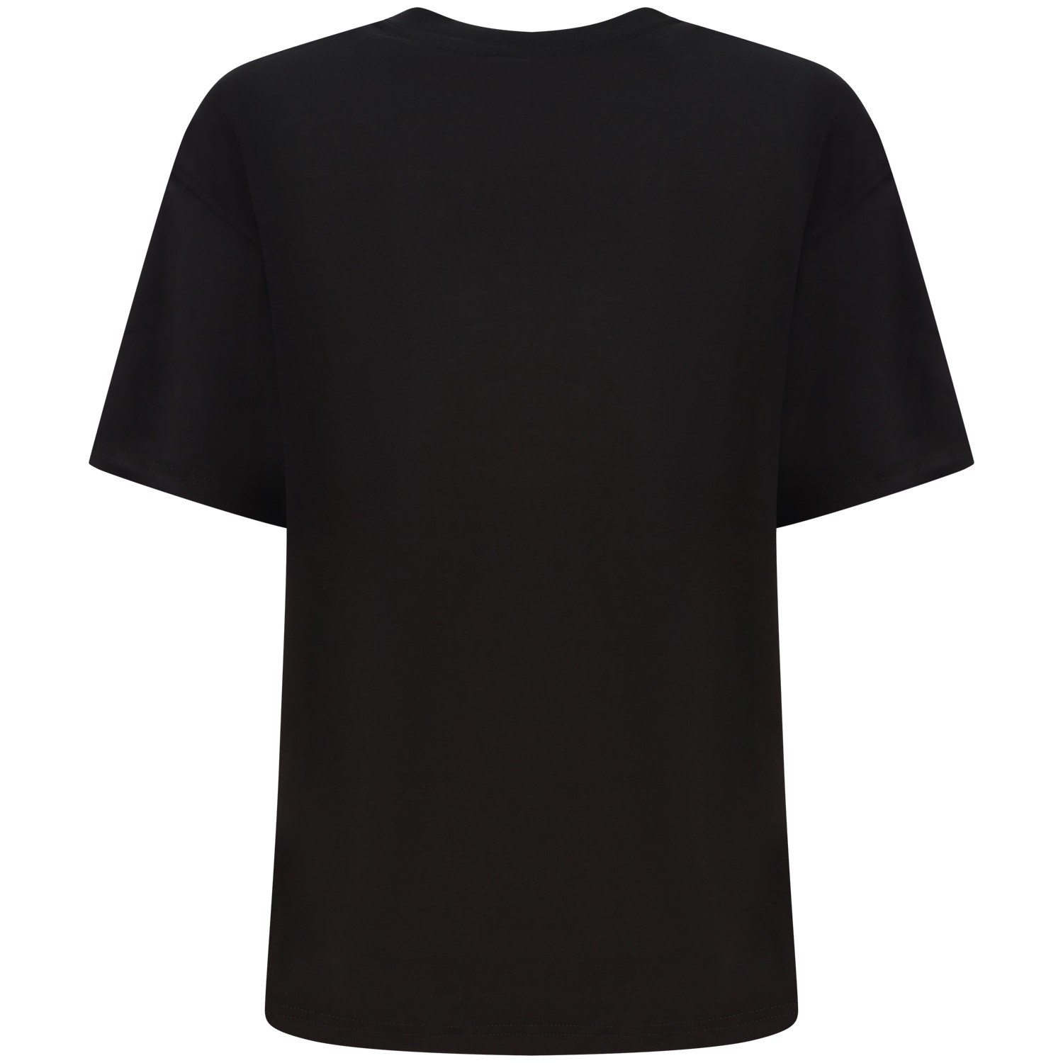 T-shirt nera con mini logo centrale per uomo 2