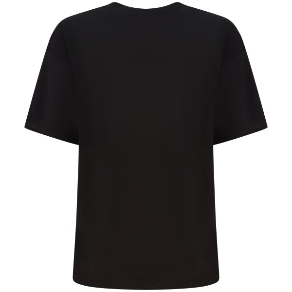 T-shirt nera con mini logo centrale per uomo