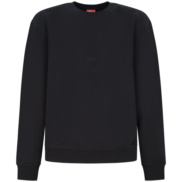 Felpa nera con mini logo per uomo