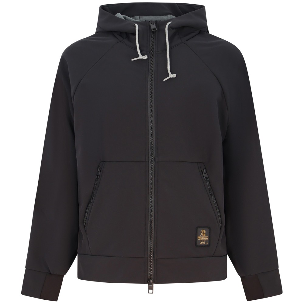 Giubbotto nero con mini logo per uomo