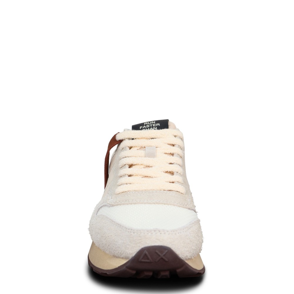 Sneakers bianca con riporti grigi per uomo