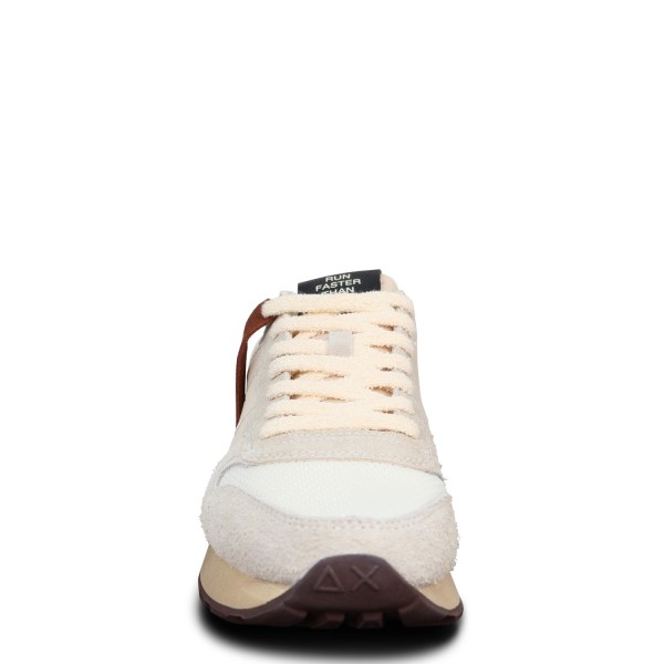 Sneakers bianca con riporti grigi per uomo