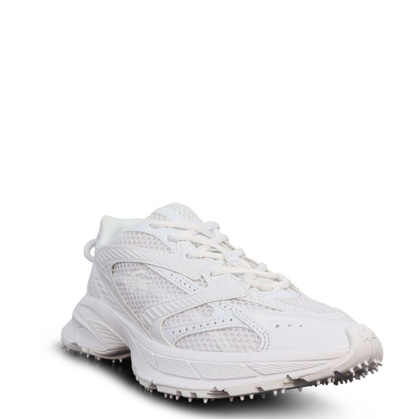 Sneakers bianche con mini logo per uomo