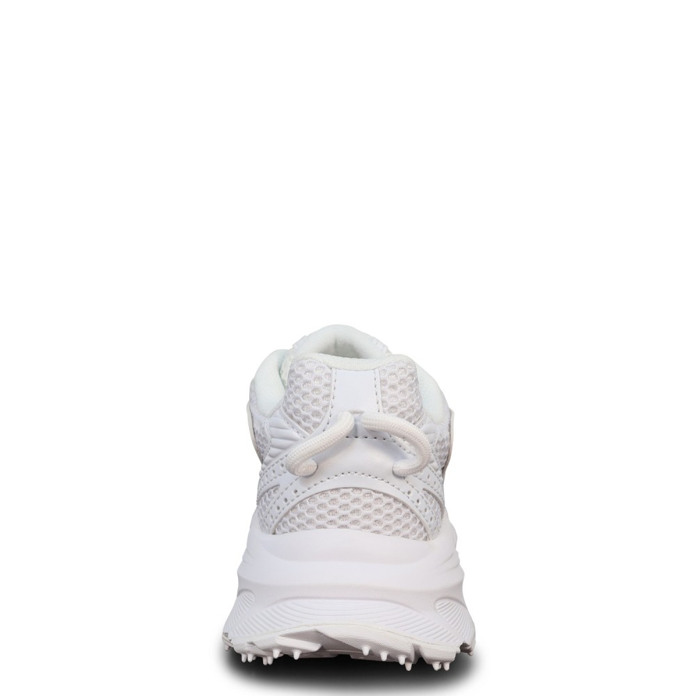 Sneakers bianche con mini logo per uomo