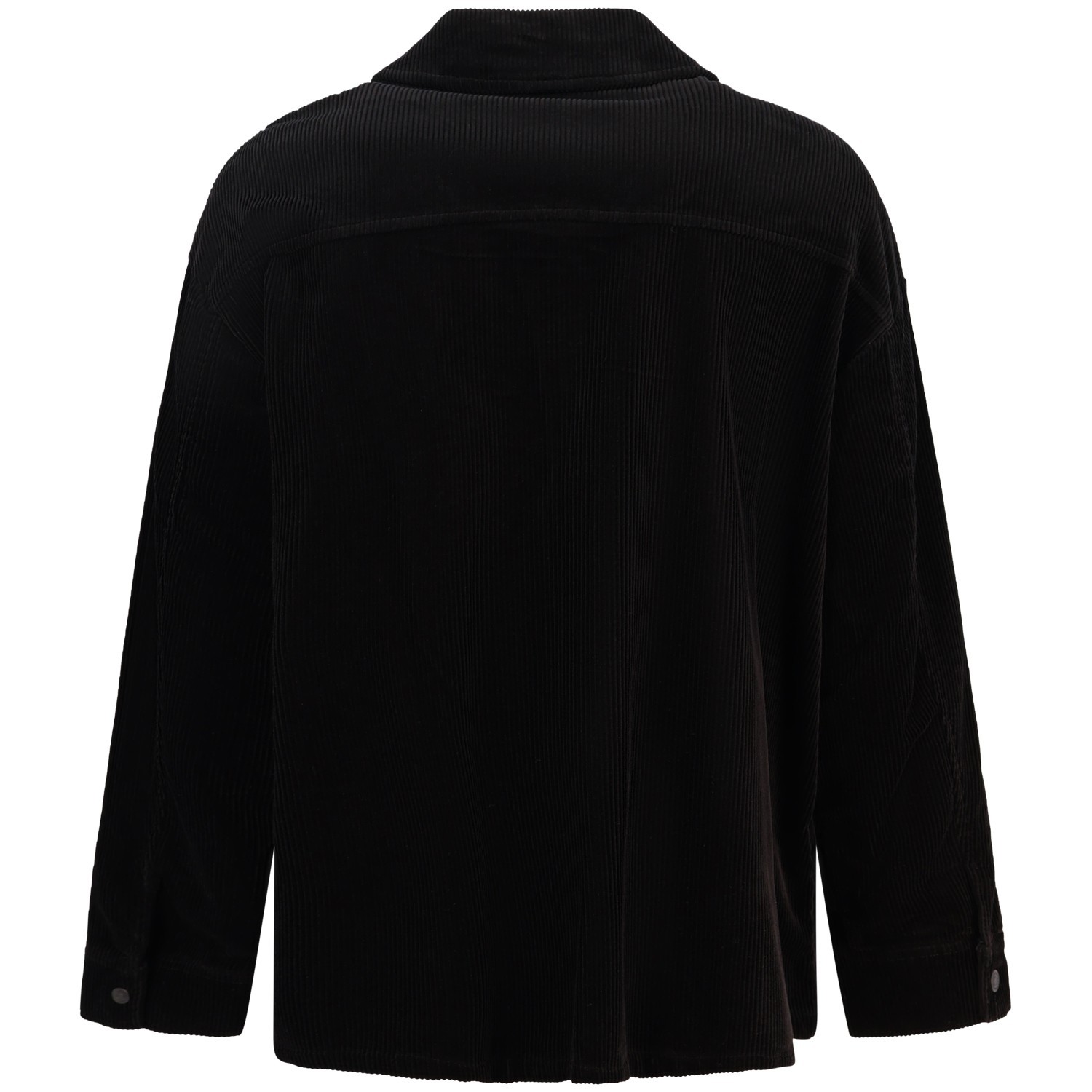 Camicia nera in velluto con mini logo per uomo 2