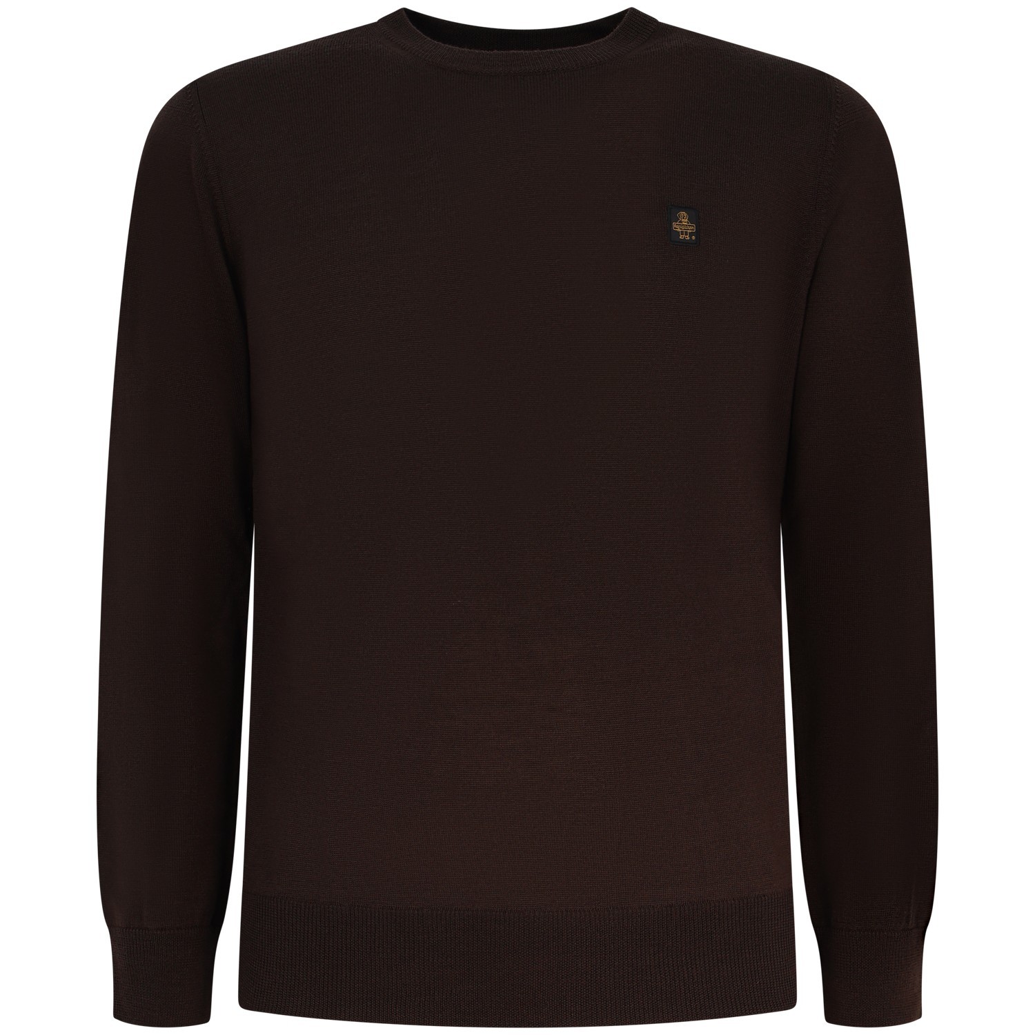 Maglione marrone con mini logo per uomo