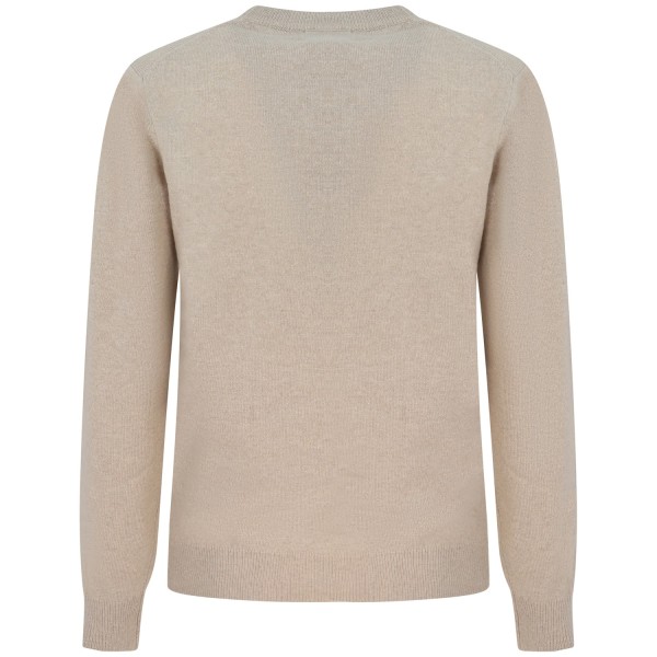 Maglione beige con mini logo per uomo