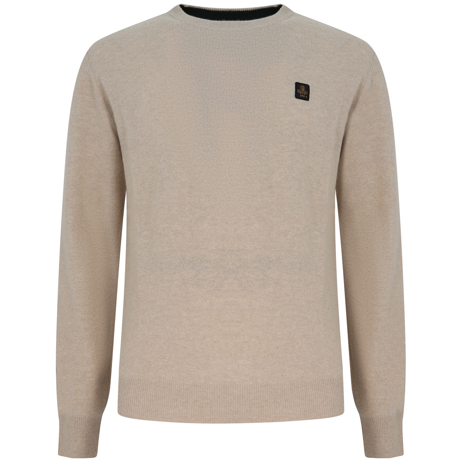 Maglione beige con mini logo per uomo