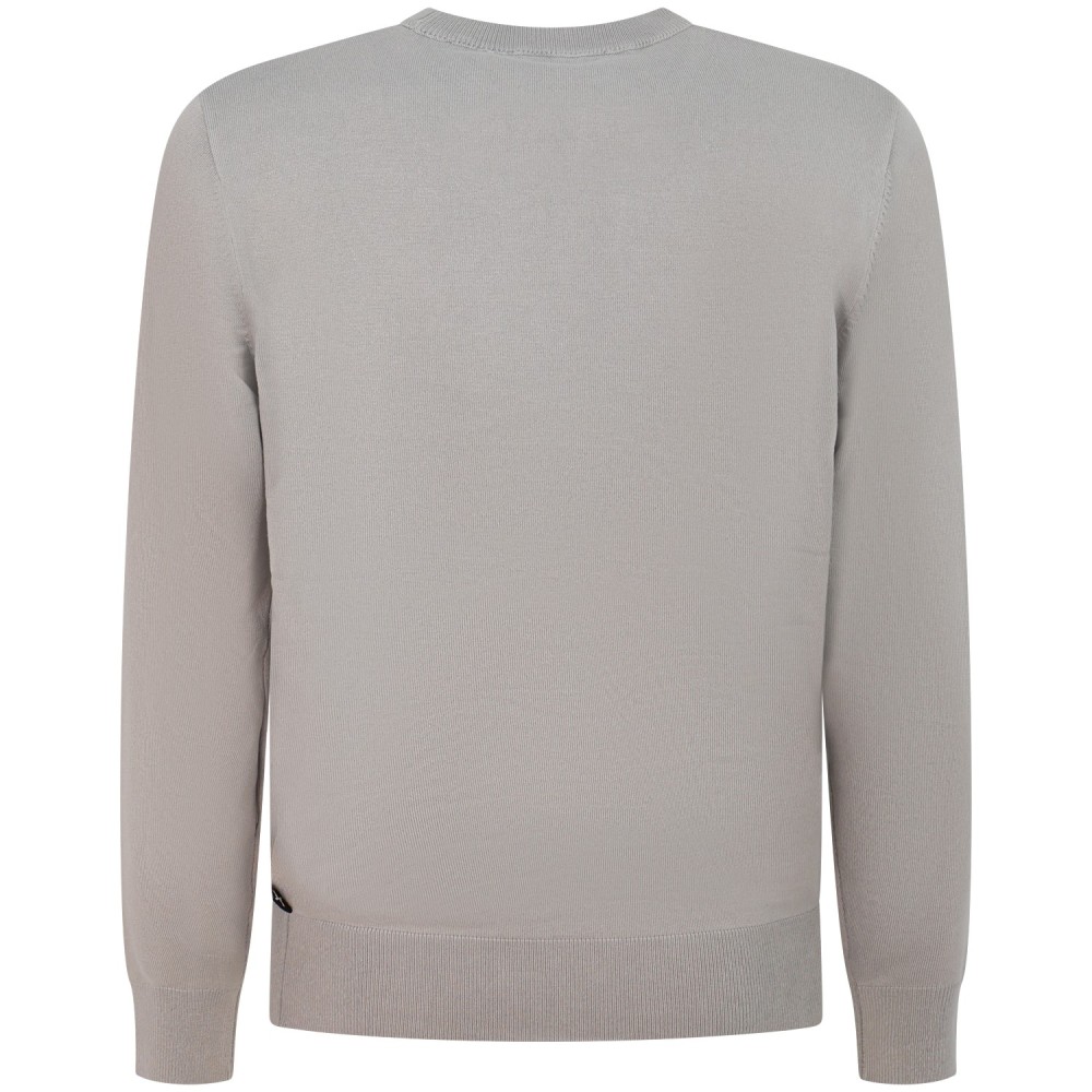 Maglione grigio con mini logo per uomo