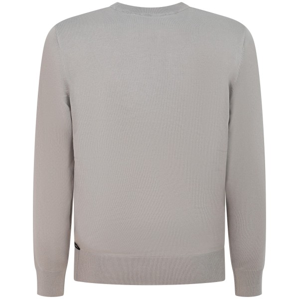 Maglione grigio con mini logo per uomo