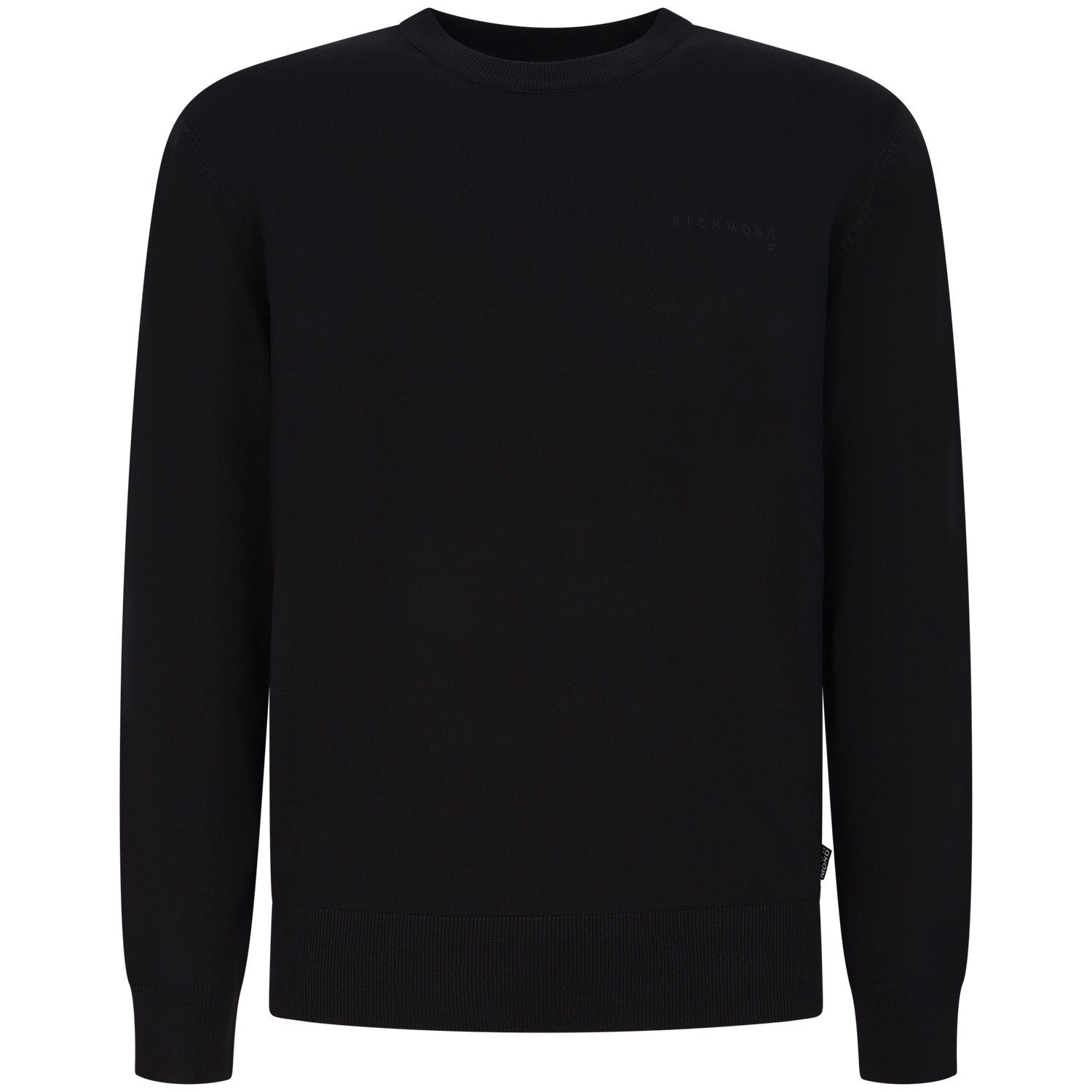 Maglione nero con mini logo per uomo