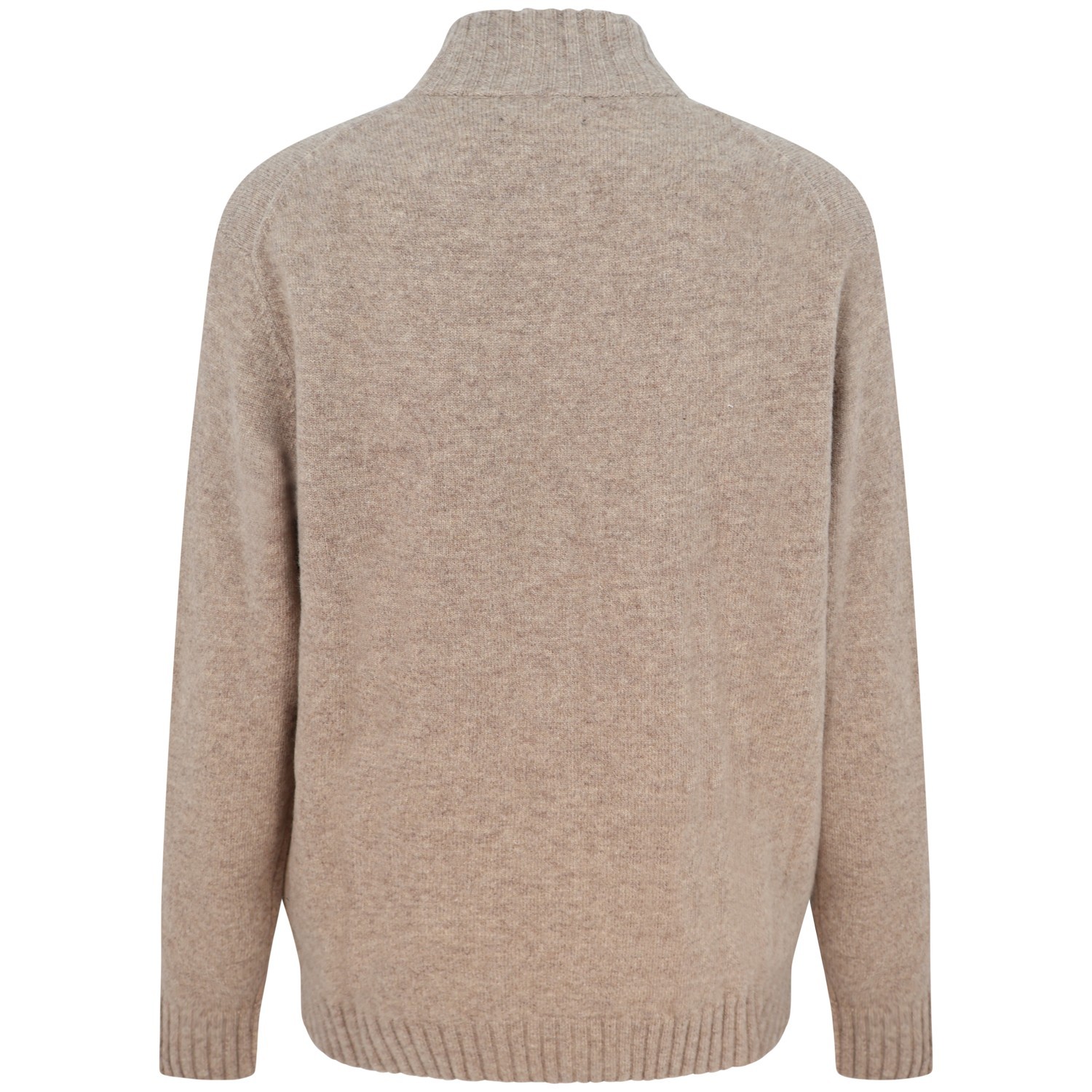 Cardigan beige con mini logo per uomo 2