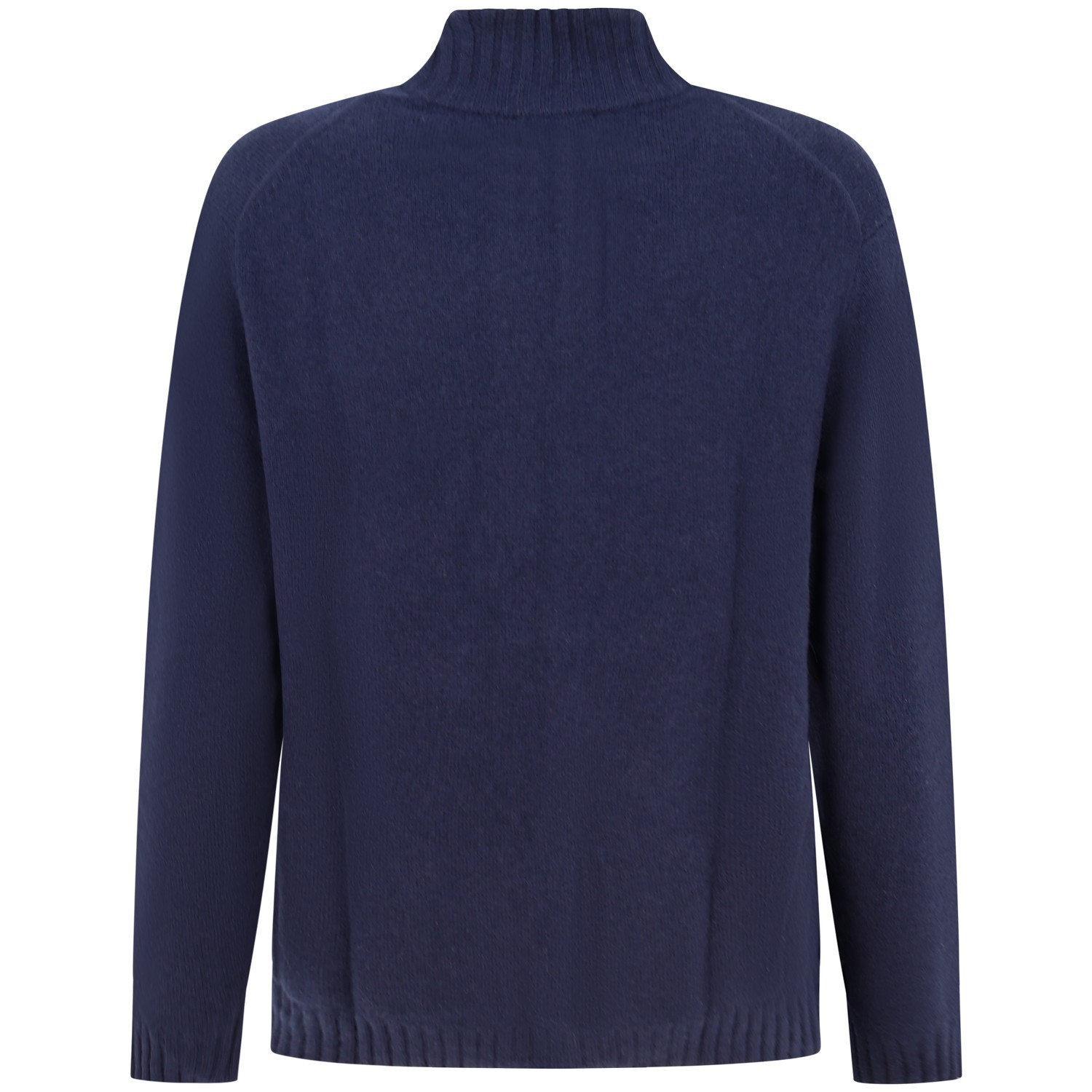 Cardigan blu con mini logo per uomo 2
