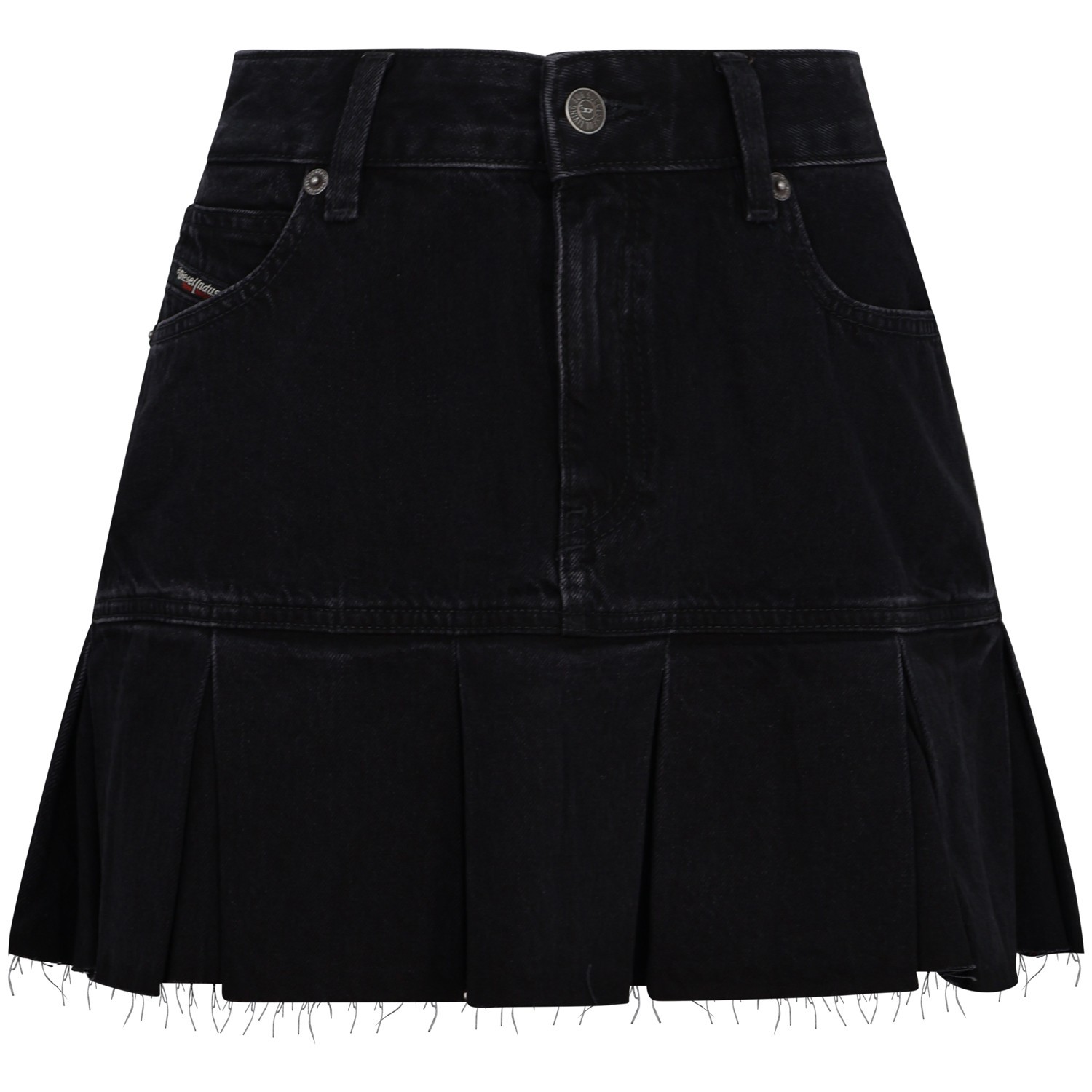 Gonna in jeans nera per donna